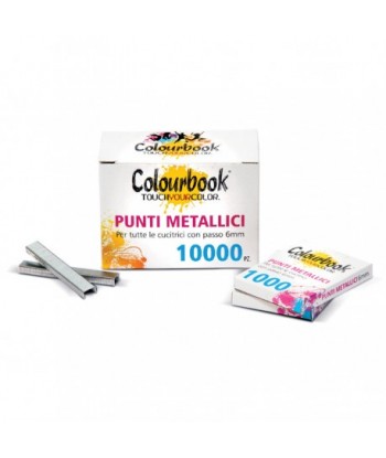 Punti metallici (confezione da 10.000) 6/4 Standard per cucitrici - Colourbook